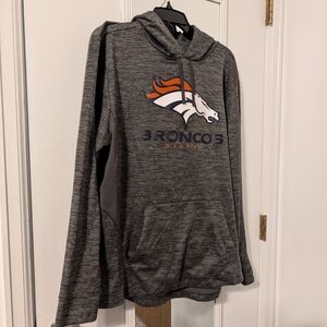 Size M Denver Broncos Gray Hoodie